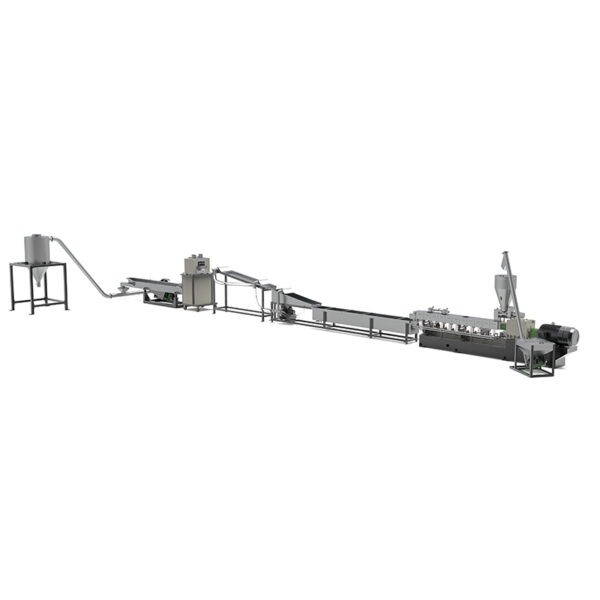 Parallel twin screw extruder compounding pelletizing machine